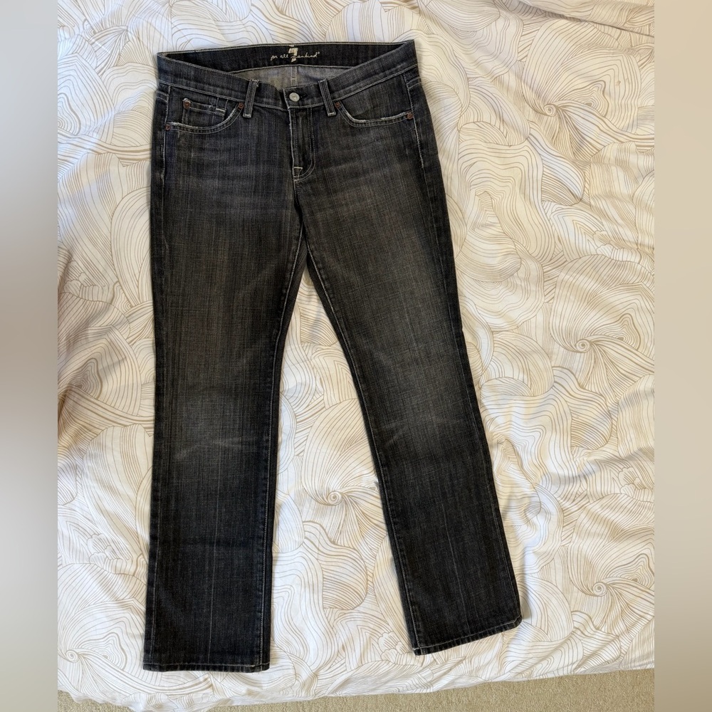 7 For All Mankind Charcoal Straight Leg Jeans | Size 30